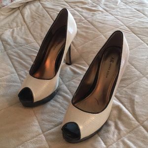 Anne Klein peep toe pumps